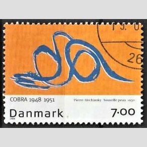 FRIMRKER DANMARK | 2006 - AFA 1486 - Cobra-malere 9. - 7,00 Kr. Pierre Alechinsky - Pnt Stemplet
