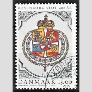 FRIMRKER DANMARK | 2006 - AFA 1465 - Roseborg Slot 400 r. - 13,00 Kr. Rigsvbnet - Pnt Stemplet