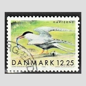 FRIMRKER DANMARK | 1999 - AFA 1225 - Danske trkfugle - 12,25 Kr. havterne - Pnt Stemplet