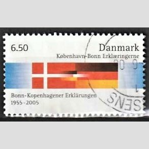 FRIMRKER DANMARK | 2005 - AFA 1431 - Kbenhavn-Bonn erklringen 50 r. - 6,50 Kr. flerfarvet - Pnt Stemplet