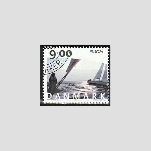 FRIMRKER DANMARK | 2004 - AFA 1397 - Cykel- og sejlerferie - 9,00 Kr. flerfarvet - Pnt Stemplet