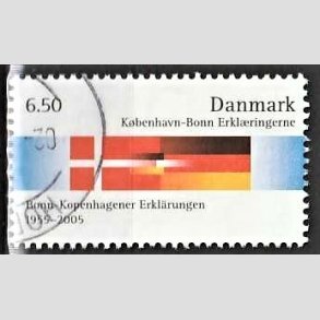 FRIMRKER DANMARK | 2005 - AFA 1431 - Kbenhavn-Bonn erklringen 50 r. - 6,50 Kr. flerfarvet - Pnt Stemplet