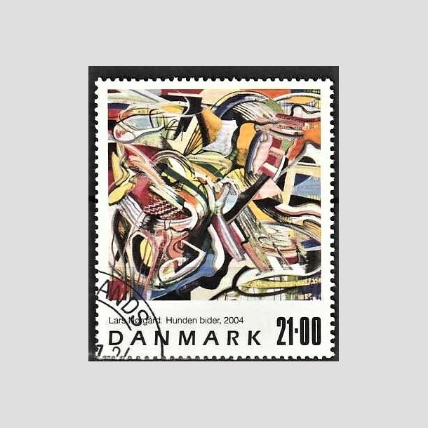 FRIMRKER DANMARK | 2004 - AFA 1399 - Frimrkekunst - 21,00 Kr. flerfarvet - Pnt Stemplet