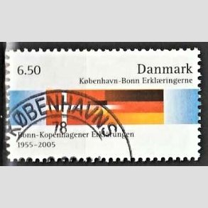 FRIMRKER DANMARK | 2005 - AFA 1431 - Kbenhavn-Bonn erklringen 50 r. - 6,50 Kr. flerfarvet - Pnt Stemplet