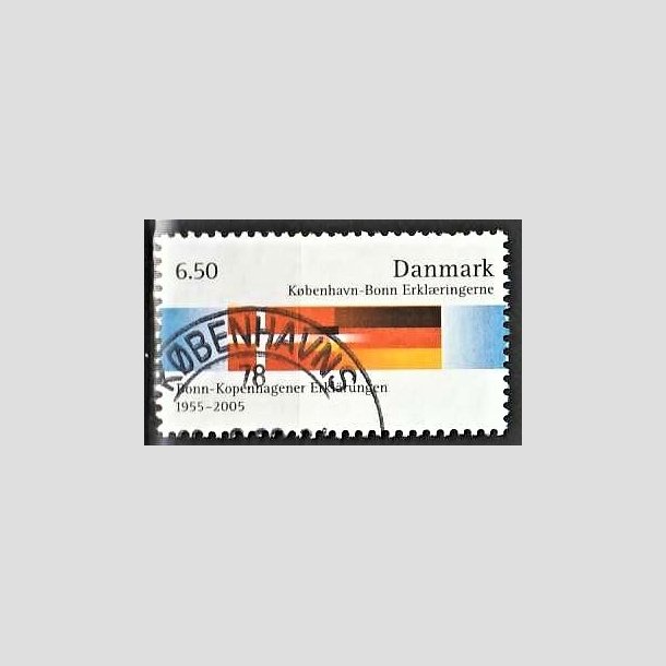 FRIMRKER DANMARK | 2005 - AFA 1431 - Kbenhavn-Bonn erklringen 50 r. - 6,50 Kr. flerfarvet - Pnt Stemplet