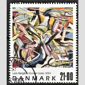 FRIMRKER DANMARK | 2004 - AFA 1399 - Frimrkekunst - 21,00 Kr. flerfarvet - Pnt Stemplet
