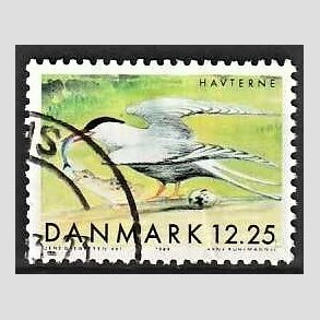 FRIMRKER DANMARK | 1999 - AFA 1225 - Danske trkfugle - 12,25 Kr. havterne - Pnt Stemplet
