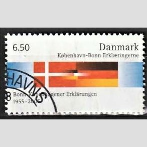 FRIMRKER DANMARK | 2005 - AFA 1431 - Kbenhavn-Bonn erklringen 50 r. - 6,50 Kr. flerfarvet - Pnt Stemplet