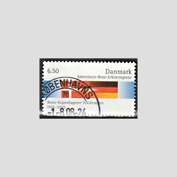 FRIMRKER DANMARK | 2005 - AFA 1431 - Kbenhavn-Bonn erklringen 50 r. - 6,50 Kr. flerfarvet - Pnt Stemplet