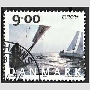 FRIMRKER DANMARK | 2004 - AFA 1397 - Cykel- og sejlerferie - 9,00 Kr. flerfarvet - Pnt Stemplet