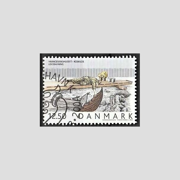 FRIMRKER DANMARK | 2004 - AFA 1403 - Vikingeskibsmuseet - 12,50 Kr. Udgravning - Pnt Stemplet