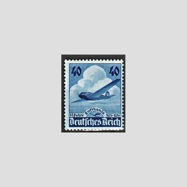 FRIMRKER TYSK RIGE: 1936 | AFA 598 | Lufthansa. - 40 pf. bl - Postfrisk