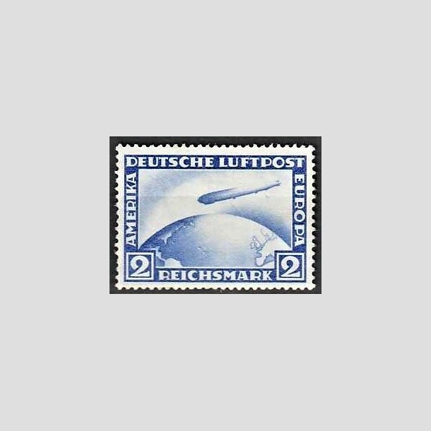 FRIMRKER TYSK RIGE: 1928-30 | AFA 422 | Zeppelin luftpost - 2 mk. bl - Postfrisk