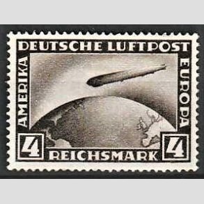 FRIM�RKER TYSK RIGE: 1928-30 | AFA 423 | 4 mk. brun - Postfrisk