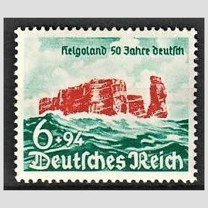 FRIM�RKER TYSK RIGE: 1940 | AFA 745 | 6+94 pf. gr�n/r�d - Ubrugt