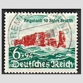 FRIM�RKER TYSK RIGE: 1940 | AFA 745 | 6+94 pf. gr�n/r�d - Stemplet