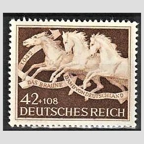 FRIM�RKER TYSK RIGE: 1942 | AFA 810 | 42+108 pf. brun - Postfrisk