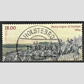 FRIM�RKER DANMARK | 2014 - AFA 1771 - Dybb�l 1864 - 18,00 Kr. flerfarvet - Pragt Stemplet Holstebro