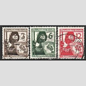 FRIM�RKER TYSK RIGE: 1937 | AFA 638-40 | 3-12 pf. - Stemplet