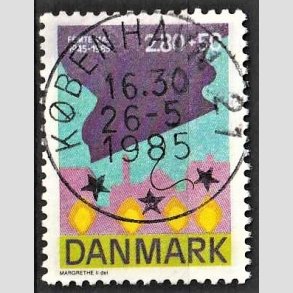 FRIMRKER DANMARK | 1985 - AFA 831 - 40-ret for befrielsen - 2,80 + 50 re Kr. flerfarvet - Lux Stemplet Kbenhavn 21