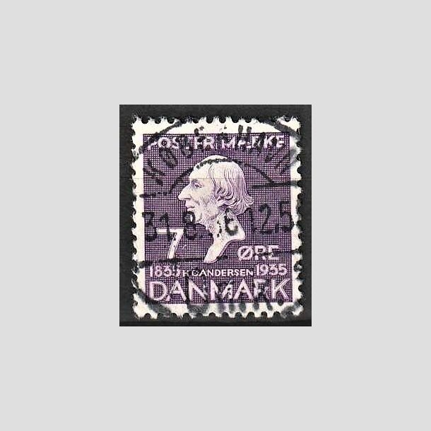 FRIMRKER DANMARK | 1935 - AFA 224 - H. C. Andersen 7 re lilla - Lux Stemplet Kbenhavn