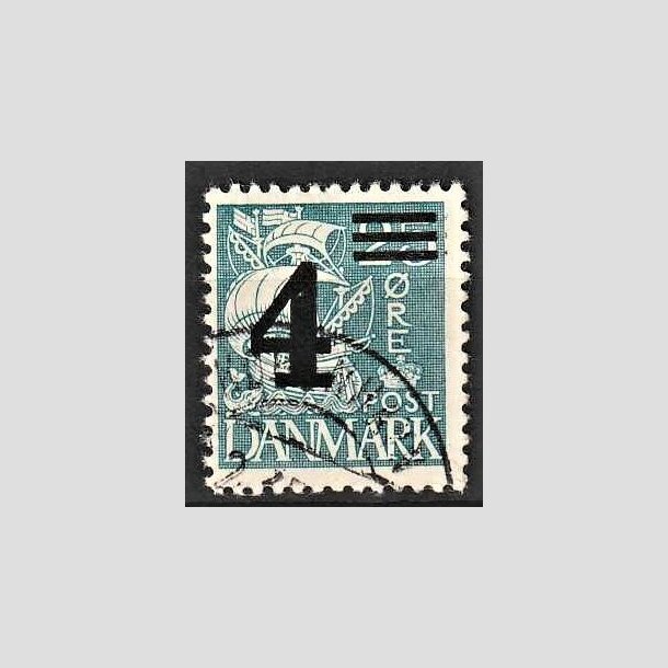 FRIMRKER DANMARK | 1934 - AFA 221x - 4/25 re bl provisorier med VARIANT: Afskret nse - Pnt Stemplet