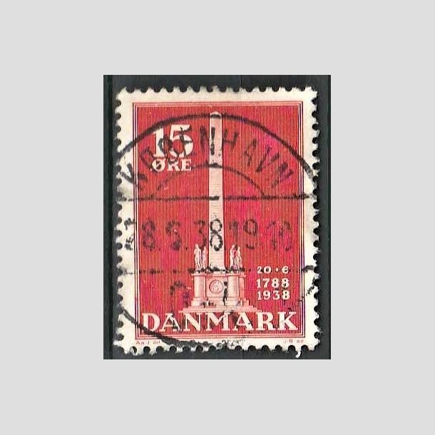 FRIMRKER DANMARK | 1938 - AFA 244 - Stavnsbndet 15 re rd - Lux Stemplet Kbenhavn