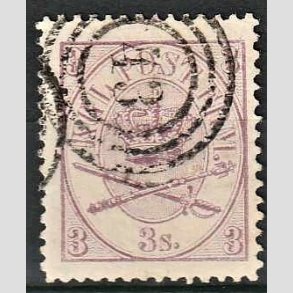 FRIMRKER DANMARK | 1864-70 - AFA 12 - 3 Skilling lilla Krone Scepter - Stemplet