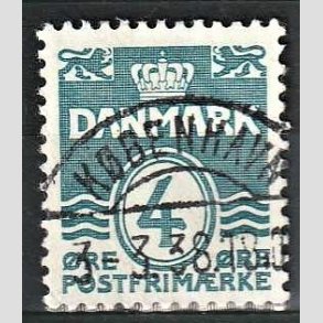 FRIM�RKER DANMARK | 1933 - AFA 198 - B�lgelinie 4 �re bl� - Lux Stemplet