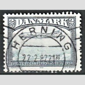 FRIM�RKER DANMARK | 1981 - AFA 740 - Flyvning - 2,30 Kr. sortbl�/bl� - Lux Stemplet Herning