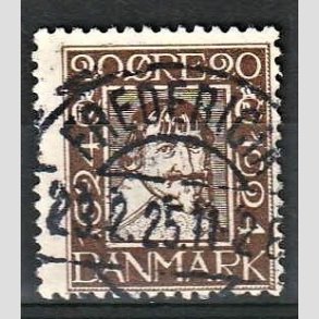 FRIM�RKER DANMARK | 1924 - AFA 142 - Postjubil�um 20 �re brun - Lux Stemplet Fredericia