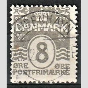 FRIM�RKER DANMARK | 1921-22 - AFA 123 - B�lgelinie 8 �re gr� - Lux Stemplet