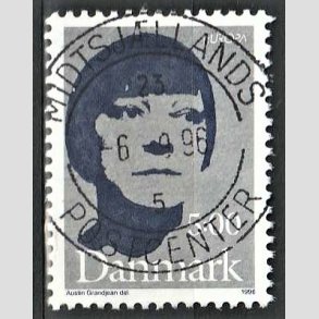 FRIM�RKER DANMARK | 1996 - AFA 1117 - Ber�mte kvinder - 5,00 kr. gr�/m�rkbl� - Pragt Stemplet