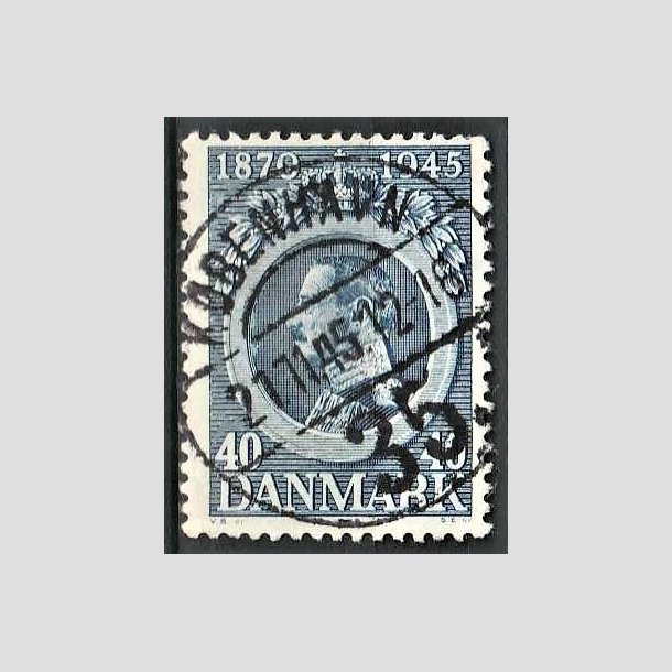 FRIMRKER DANMARK | 1945 - AFA 292 - Chr. X 75 r 40 re bl - Pragt Stemplet