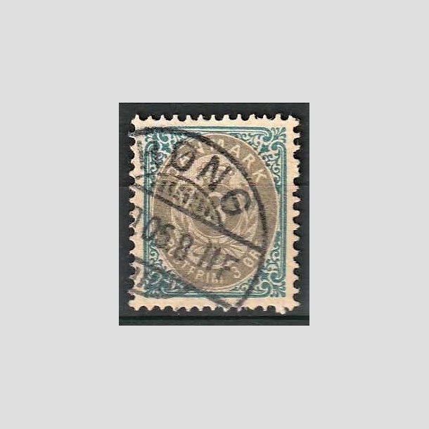 FRIMRKER DANMARK | 1895 - AFA 22B - 3 re bl/gr - Lux Stemplet Hng