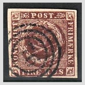 FRIMRKER DANMARK | 1853 - AFA 1 - 4 R.B.S IIb mrk rdbrun - Thiele II - Stemplet