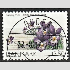 FRIM�RKER DANMARK | 2007 - AFA 1515 - Danmarks natur I - 13,50 Kr. flerfarvet - Pragt Stemplet (Uds�gt kvalitet)