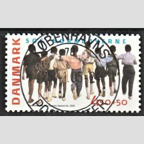 FRIMRKER DANMARK | 2005 - AFA 1416 - SOS-Brnebyerne - 4,50 + 0,50 Kr. flerfarvet - Pragt Stemplet