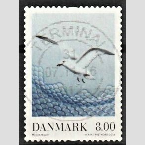 FRIM�RKER DANMARK | 2016 - AFA 1870 - Dansk porcel�n - 8,00 Kr. M�gestellet - Pragt Stemplet 