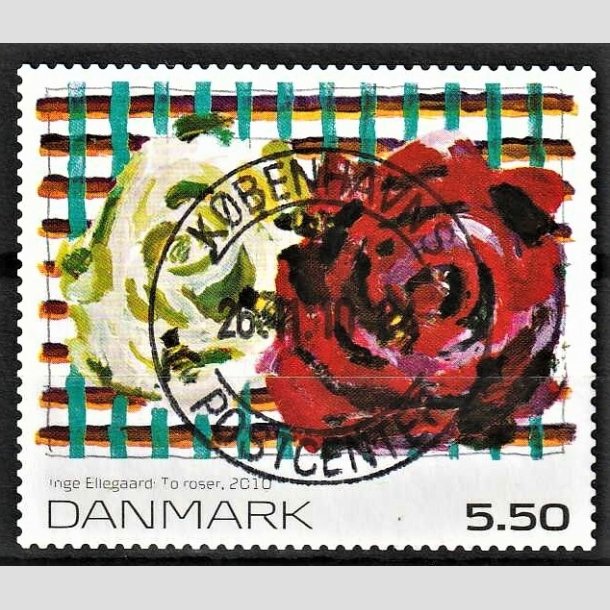 FRIMRKER DANMARK | 2010 - AFA 1630E - Frimrkekunst 14. - 5,50 Kr. flerfarvet - Pragt Stemplet