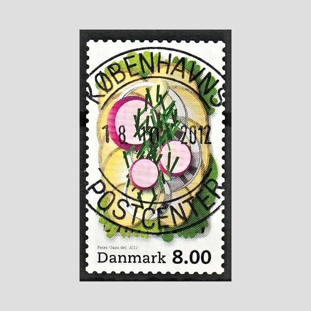 FRIMRKER DANMARK | 2012 - AFA 1703 - Smrrebrd - 8,00 Kr. flerfarvet - Pragt Stemplet Kbenhavn