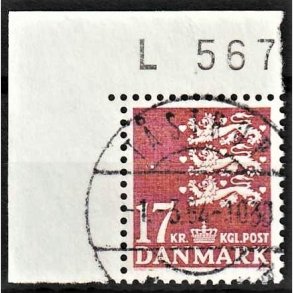 FRIMRKER DANMARK | 1984 - AFA 795 - Rigsvben 17 Kr. matrd - Pragt Stemplet Tstrup