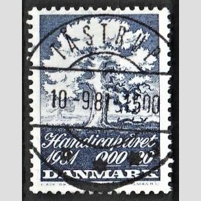 FRIMRKER DANMARK | 1981 - AFA 736 - Internationalt handicapr - 2,00 Kr. + 20 re bl - Lux Stemplet Tstrup