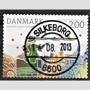 FRIM�RKER DANMARK | 2012 - AFA 1710 - H.C. Andersens eventyr - 2,00 Kr. flerfarvet - Pragt Stemplet Silkeborg