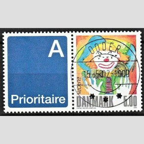 FRIM�RKER DANMARK | 2002 - AFA 1320v - Cirkus - 5,00 Kr. flerfarvet - Pragt Stemplet