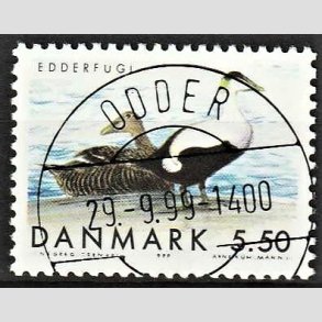 FRIM�RKER DANMARK | 1999 - AFA 1224 - Danske tr�kfugle - 5,50 Kr. Edderfugl - Pragt Stemplet (Uds�gt kvalitet)