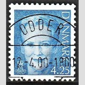 FRIMRKER DANMARK | 2000 - AFA 1243 - Dronning Margrethe - 4,25 Kr. bl - Lux Stemplet Odder