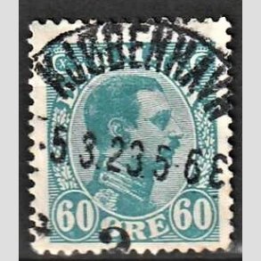 FRIMRKER DANMARK | 1921-22 - AFA 130 - Chr. X 60 re blgrn - Lux Stemplet