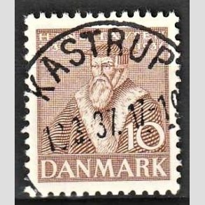 FRIM�RKER DANMARK | 1936 - AFA 231 - Reformationen 10 �re brun - Lux Stemplet Kastrup