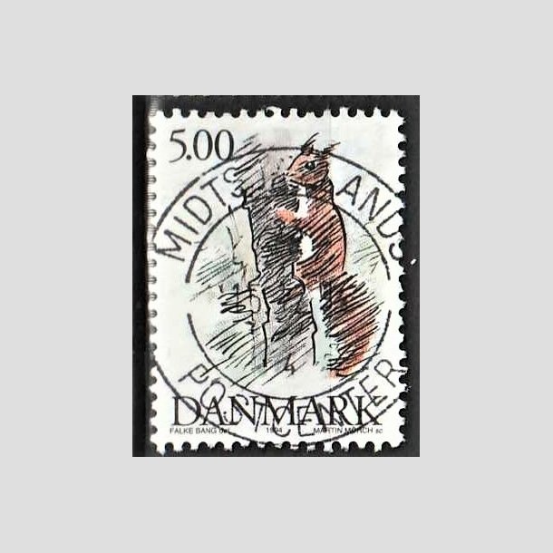 FRIMRKER DANMARK | 1994 - AFA 1078 - Truede danske dyr - 5,00 Kr. Egern - Pragt Stemplet